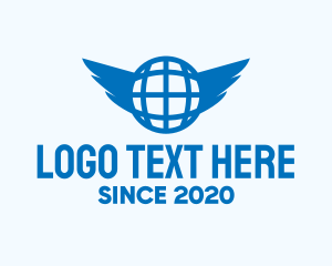 Foreign Exchange - Blue Global Wings logo design