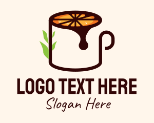 Herbal Drink - Organic Orange Juice logo design