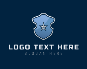 Enforcement - Protection Shield Star logo design