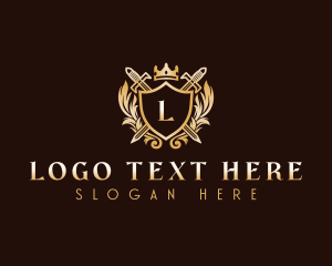 Sovereign - Luxury Sword Shield Crest logo design