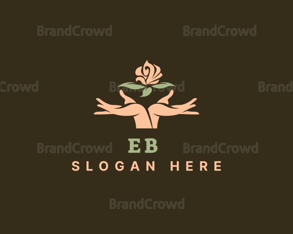 Flower Shop Hands Logo