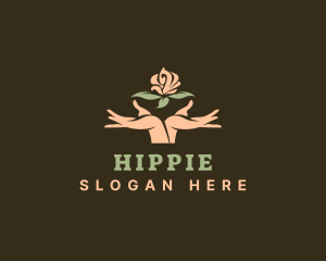 Eco - Flower Shop Hands logo design