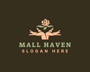 Flower Shop Hands logo design