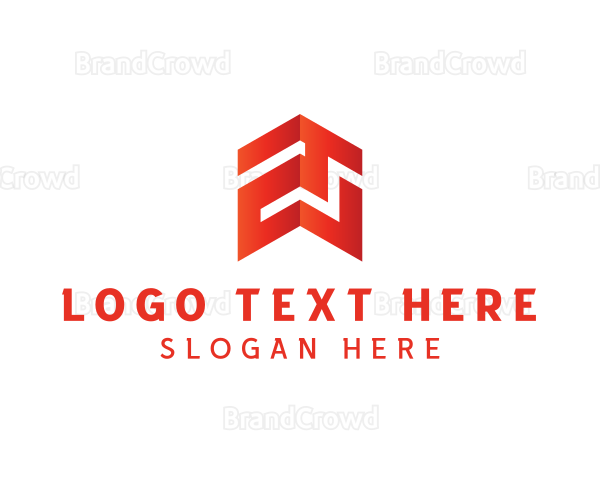 Geometric Maze Arrow Logo