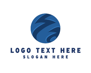 Logistics - Modern Zigzag Globe logo design