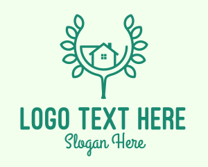 Vegan - Green Home Gardening logo design