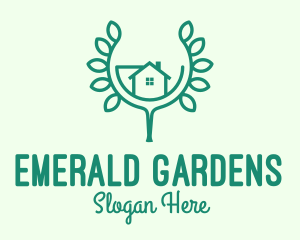 Green Home Gardening logo design