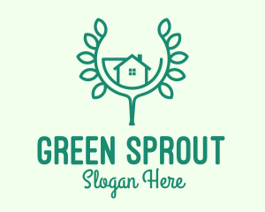 Green Home Gardening logo design