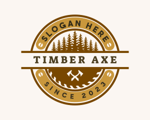 Forest Wood Lumberjack logo design