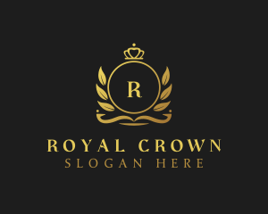 Royal Crown Wreath logo design