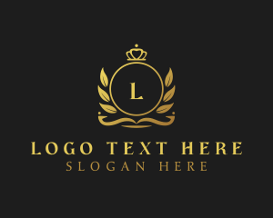 Regal - Royal Crown Wreath logo design