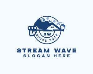 House - Pressure Washing Cleaner logo design