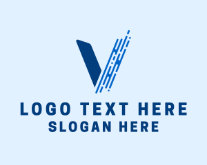 Stock Market - Modern Business Letter V logo design
