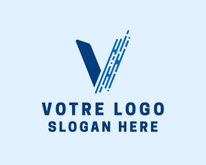 Marketing - Modern Business Letter V logo design
