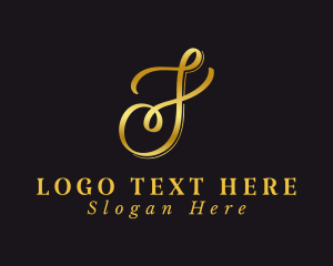 Winery - Elegant Cursive Letter J logo design