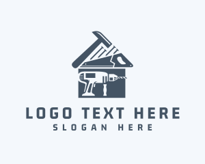 Woodwork - House Construction Tools logo design