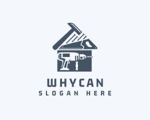 Woodworking - House Construction Tools logo design