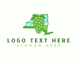 Map - New York Grape Fruit logo design