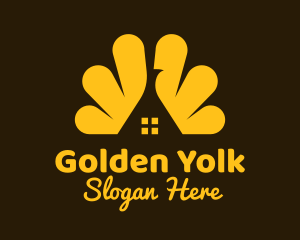 Golden Peacock House logo design