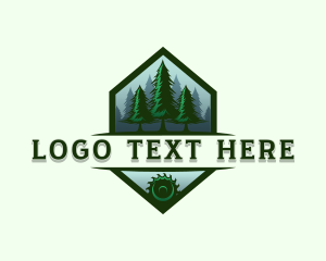 Logging - Pine Tree Forest Lumber logo design