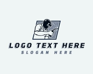 Welder Tradesman Welding logo design