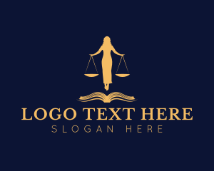 Judge - Lady Justice Scale logo design