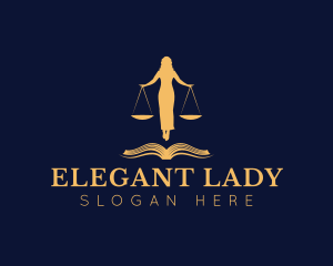 Lady Justice Scale logo design