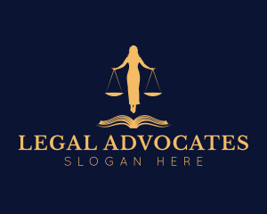 Lady Justice Scale logo design