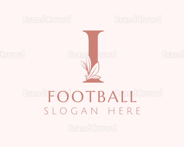 Elegant Leaves Letter I Logo