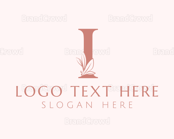 Elegant Leaves Letter I Logo