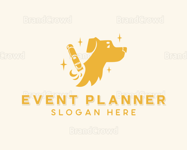 Dog Pet Care Grooming Logo