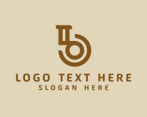 Brown - Modern Geometric Letter B logo design