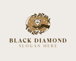 Diamond Jewel Wreath logo design