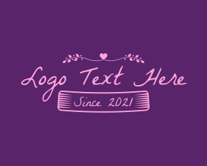 Date - Vintage Dating Text logo design