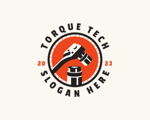Torque Wrench Mechanic logo design