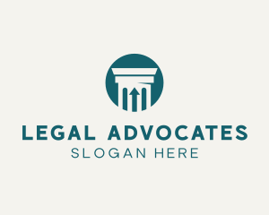 Law Firm Arrow Pillar logo design