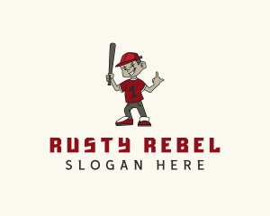 Rebel Cursing Boy logo design