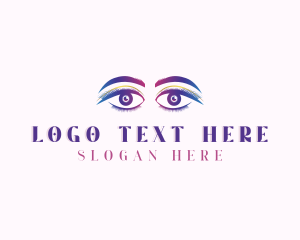 Beauty Vlogger - Eyebrow Eyelash Beauty logo design