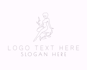 Lingerie - Nude Nature Lady logo design