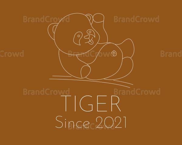 Minimalist Baby Panda Logo