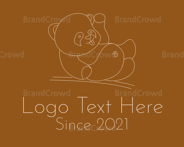 Minimalist Baby Panda Logo