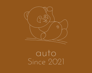 Line - Minimalist Baby Panda logo design