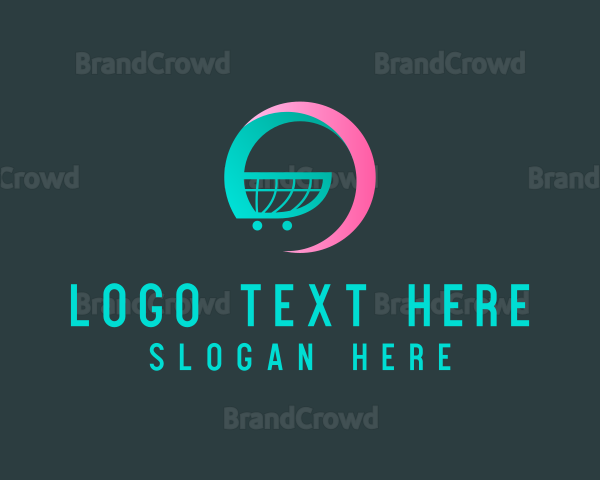 Supermarket Grocery Cart Logo