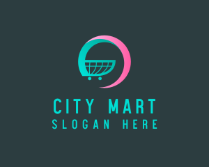 Department Store - Supermarket Grocery Cart logo design