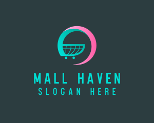 Supermarket Grocery Cart logo design