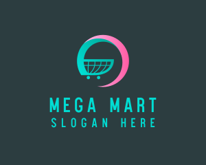 Hypermarket - Supermarket Grocery Cart logo design