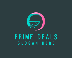 Amazon - Supermarket Grocery Cart logo design