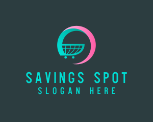 Bargain - Supermarket Grocery Cart logo design