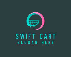 Supermarket Grocery Cart logo design