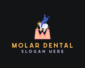 Molar - Dental Tooth Extraction logo design